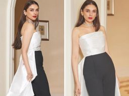 Aditi Rao Hydari went the minimalist way with her simple yet stylish look in white fitted top & black pants
