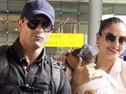 Adorable family! Bipasha Basu, Karan Singh Grover with baby Devi at the airport