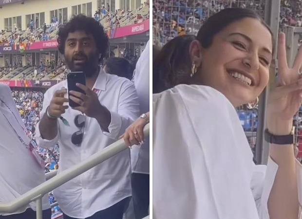 Adorable moment captured: Arijit Singh snaps Anushka Sharma’s photo during India-Pakistan world cup match; watch