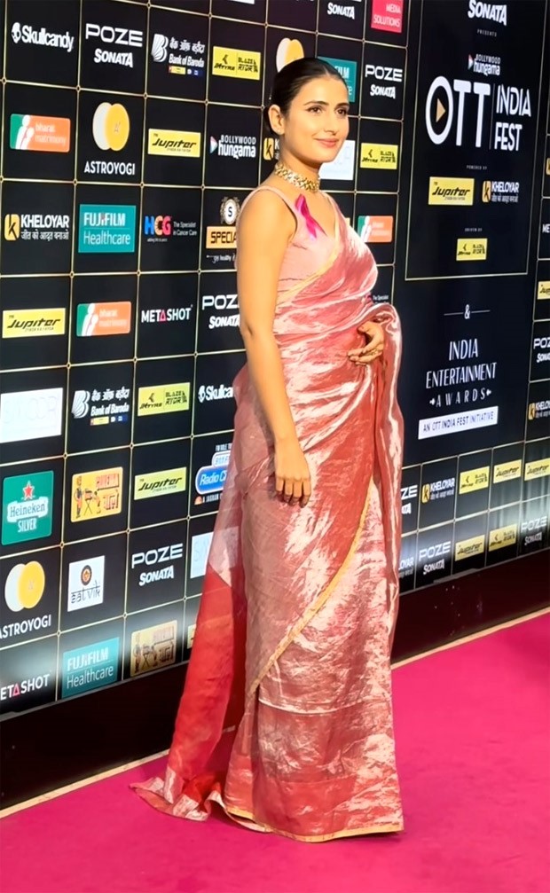 Bollywood Hungama India Entertainment Awards: Fatima Sana Sheikh stuns in a chic blue co-ord set on day 1, and exudes grace in a vibrant pink saree on day 2