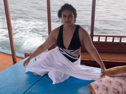 Crazy & Goofy Huma Qureshi enjoys her breezy boat ride