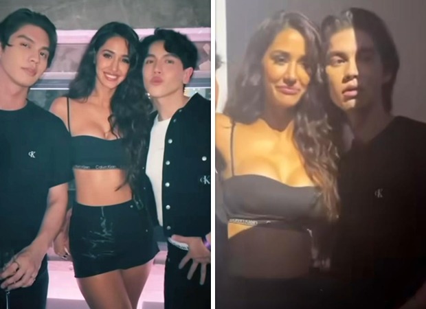 Disha Patani clicks a picture with Thai star Bright Vachirawit at Calvin Klein event in Tokyo