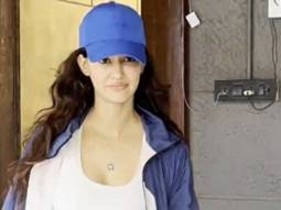 Disha Patani sports a blue cap as she gets clicked by paps