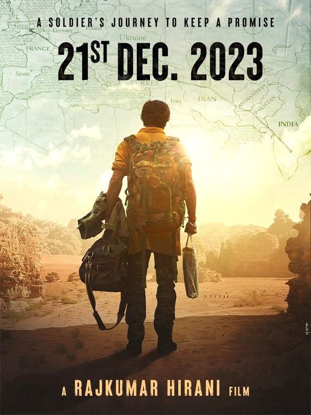 First look poster of Shah Rukh Khan-Rajkumar Hirani's Dunki indicates December 21 release in India and internationally; the tagline reads, "A soldier's journey to keep a promise"