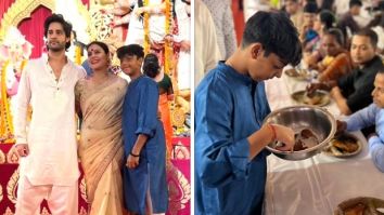 Kajol’s son Yug and nephew Aaman Devgan share a heartfelt moment serving bhog; see post