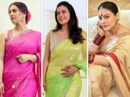 Kajol’s elegance in traditional sarees lights up Durga Puja celebrations