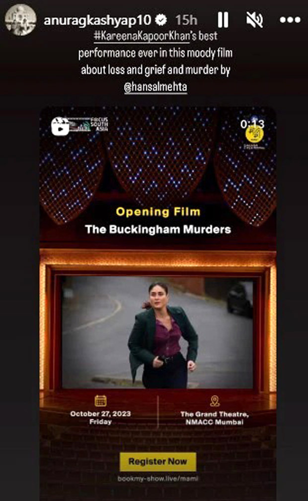 The Buckingham Murders wins praise from Anurag Kashyap; filmmakers calls it “Kareena Kapoor’s best performance”