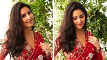 Katrina Kaif stuns in a red saree, spreading festive cheer as she wishes her fans a Happy Dusshera