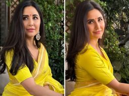 Katrina Kaif takes a desi route in a bright yellow saree to kickstart festive celebrations
