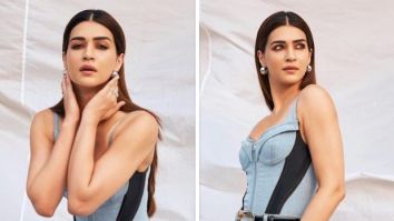 Kriti Sanon gives us a daring double dose of denim in a bodysuit, jeans and boots for Ganapath promotions