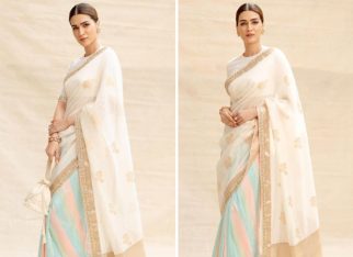 Kriti Sanon glows in a pristine white saree as she wins a National Award for her outstanding performance in Mimi