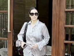 Malaika Arora looks classy in stripes as she gets clicked