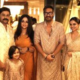 Malayalam actors Dileep and Kavya Madhavan bond with Ajay Devgn at Kalyan Navratri