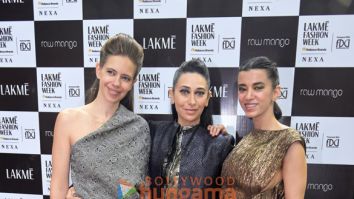 Photos: Karisma Kapoor, Kalki Koechlin and Saba Azad walk the ramp at Lakme Fashion Week 2023 opening show