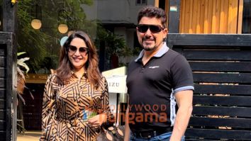 Photos: Madhuri Dixit and Shriram Madhav Nene snapped at Mizu in Bandra