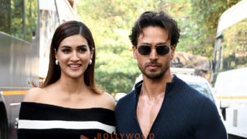 Photos: Tiger Shroff and Kriti Sanon snapped promoting Ganapath – A Hero Is Born on the sets of Bigg Boss 17
