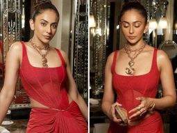 Rakul Preet Singh sets hearts on fire with her stunning sizzling red corset blouse and skirt