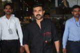 Ram Charan flaunts an all black airport look as he gets clicked by paps