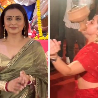 Rani Mukerji dances at Durga Puja celebrations with her cousin Tanishaa; Sumona Chakravarti performs Dhunuchi dance, watch videos