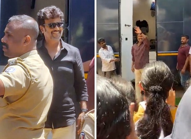 Ranjikanth waves at the massive crowd as he arrives on the sets of Thalaivar 170; watch videos