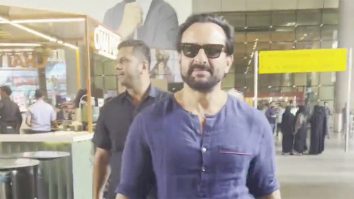 Saif Ali Khan chit chats with paps at the airport