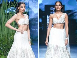 Sobhita Dhulipala graces the runway for Label De Belle at Lakme Fashion Week 2023, evoking the essence of a snow princess with her presence