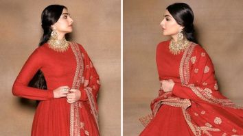 Sonam Kapoor spreads Festive Vibes in a pretty red ethnic suit