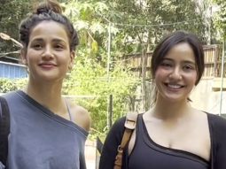 The sizzling Sharma’s! Aisha & Neha smile for paps