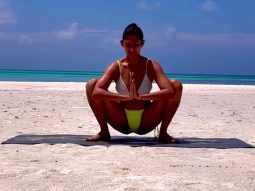 Yoga by the beach is always so refreshing!! Kubbra Sait