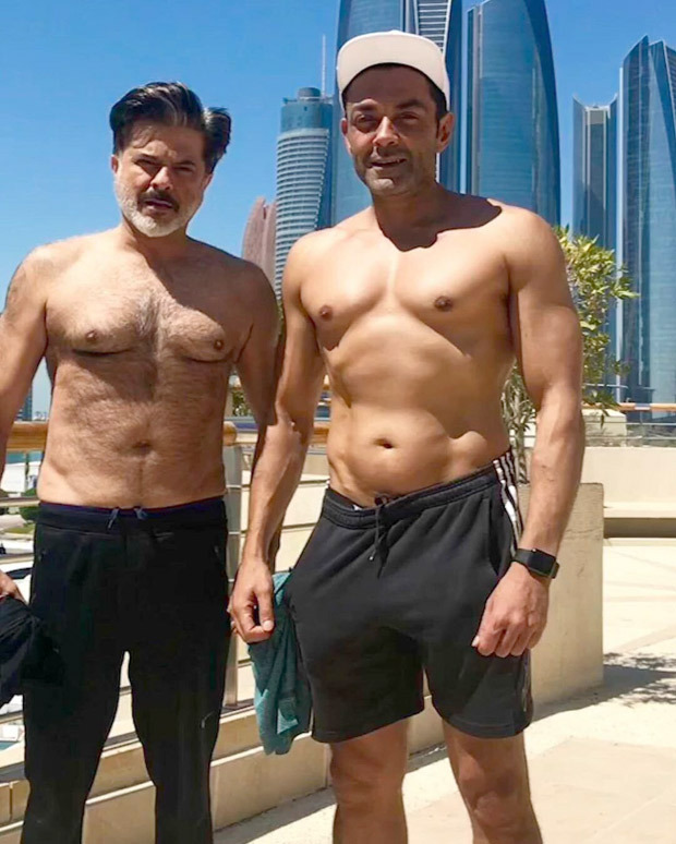 Anil Kapoor and Bobby Deol go shirtless in behind-the-scenes photo: “Animal Ka Baap and Animal Ka Enemy posing”