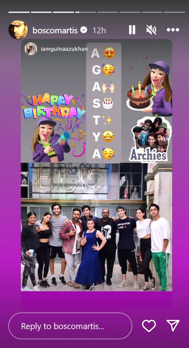 Choreographer Bosco Martis shares candid throwback from The Archies rehearsals for Agastya Nanda’s birthday; see pic