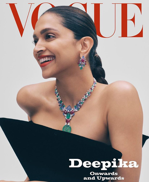 Deepika Padukone shines on the Vogue cover in a stunning Louis Vuitton ensemble paired with exquisite Cartier jewelry