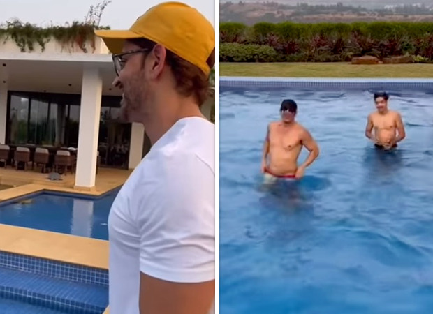 Hrithik Roshan plays referee in swimming contest between Zayed Khan and son; watch video