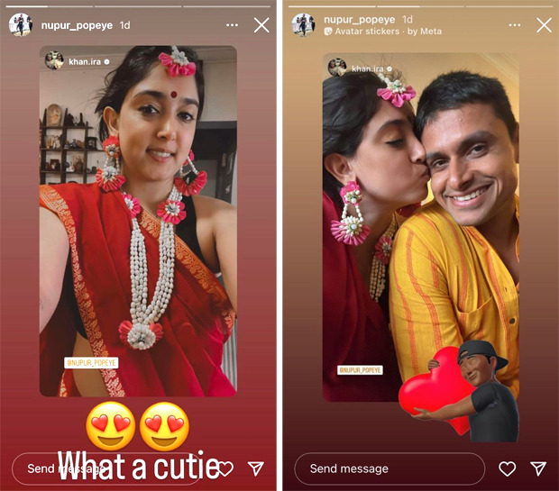 Ira Khan shares photos from pre-wedding festivities with fiancé Nupur Shikhare, also featuring mom Reena Dutta, see