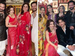Kareena Kapoor Khan, Saif Ali Khan and the entire family pose together at their Diwali bash