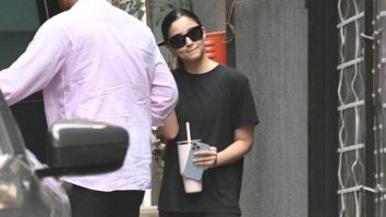 Paps capture a glimpse of Alia Bhatt as she waves at them