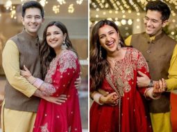 Parineeti Chopra and Raghav Chadda mark their first Karwa Chauth in style as Parineeti dons a stunning red sharara