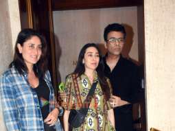 Photos: Kareena Kapoor Khan, Karisma Kapoor and Karan Johar snapped at Manish Malhotra’s house in Bandra