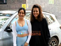 Photos: Neha Sharma and Aisha Sharma snapped outside the gym in Bandra