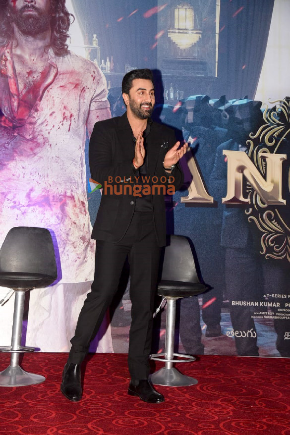 photos ranbir kapoor rashmika mandanna bobby deol and others attend the trailer launch of animal in delhi 3