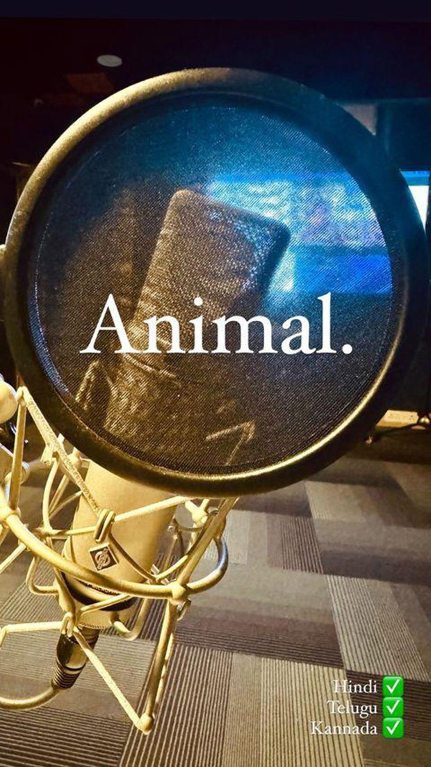 Rashmika Mandanna shares a glimpse of her dubbing session for Animal