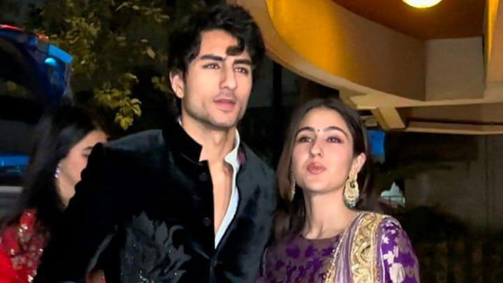 Sara Ali Khan & Ibrahim Ali Khan Arrive For Diwali Celebration At ...