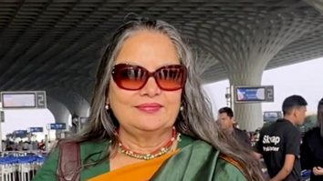 Shabana Azmi wishes paps a Happy Diwali as she gets clicked at the airport