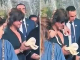 Shah Rukh Khan remains calm as Anant Ambani gives him a snake to hold at Isha Ambani’s party, watch 