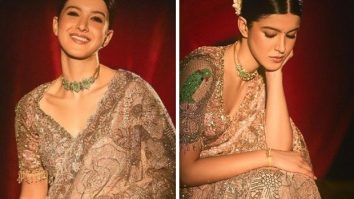 Shanaya Kapoor radiates Diwali splendour in a breath-taking golden saree by Rimple & Harpreet