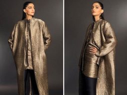Sonam Kapoor is topping the trend chart in golden mini dress and stylish long jacket