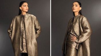 Sonam Kapoor is topping the trend chart in golden mini dress and stylish long jacket