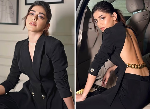 Alaya F’s backless pantsuit, uniquely crafted, redefines power dressing with a fresh twist : Bollywood News