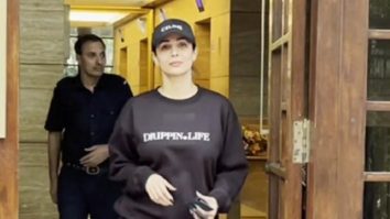 All black is the theme for Malaika Arora today