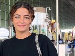All black is the theme for today! Wamiqa Gabbi at the airport